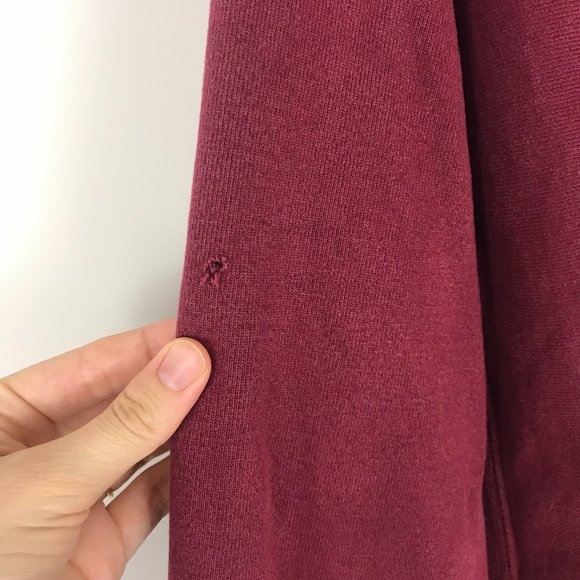 Vintage Retro Champion Reverse Weave Hoodie Sweatshirt Maroon Red Adult Large A5 - Picture 4 of 6